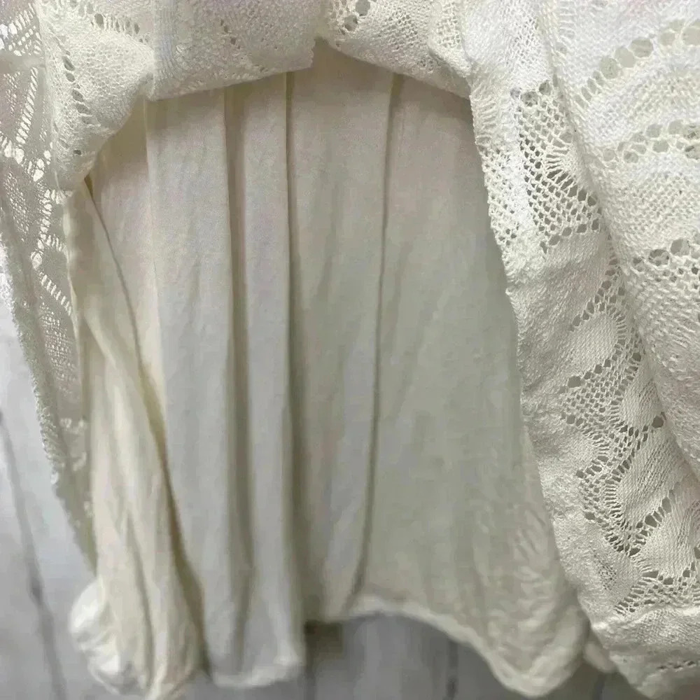 Deletta White Summer Dress Size M Lightweight/Special occasion - Picture 5 of 10